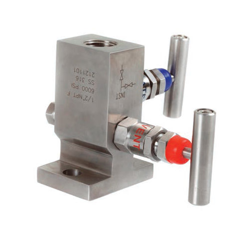 Manifold 2 voies - V105 - Metalurgica Zaes S.L. - en acier inoxydable / d'isolement / de calibration