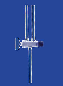 Robinet 2 voies - ø 1.5 - 4 mm - LENZ Laborglas GmbH & Co. KG