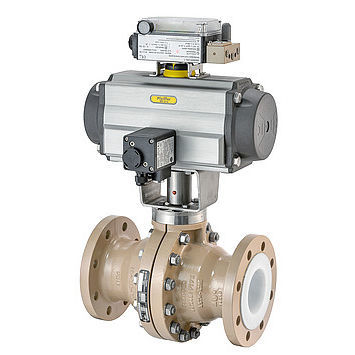 Vanne à boisseau sphérique - BR 20a - Pfeiffer Chemie-Armaturenbau GmbH - pneumatique / de contrôle / double