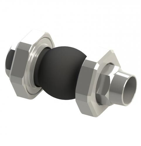 Compensateur de dilatation en caoutchouc - B1 - Dieter A. Roth GmbH - rond / à visser / axial