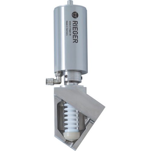 Vanne pneumatique - Gebr. Rieger GmbH + Co. KG - pour applications alimentaires / pour liquides / en acier inoxydable