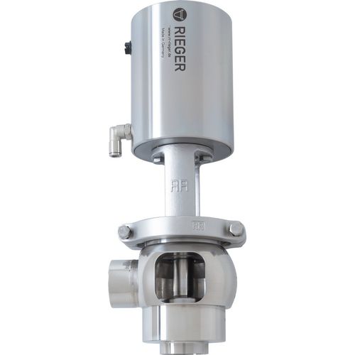 Vanne pour applications hygiéniques - Gebr. Rieger GmbH + Co. KG - pneumatique / de contrôle de débit / à siège