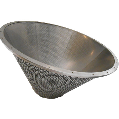 Grille à fissure métallique à panier - sugar processing -  - Trislot n.v. - conique / pour l'industrie alimentaire et de la boisson
