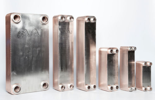 Échangeur de chaleur à plaques brasées - VM series - VAU Thermotech GmbH & Co. KG - liquide / liquide / en cuivre / compact