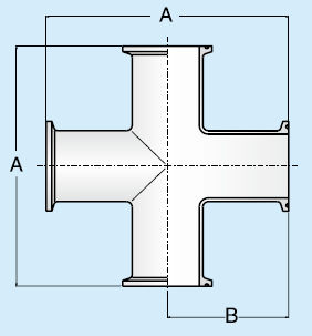 Raccord pneumatique - 9MP - AERRE INOX Srl - à bride / en croix / en acier inoxydable