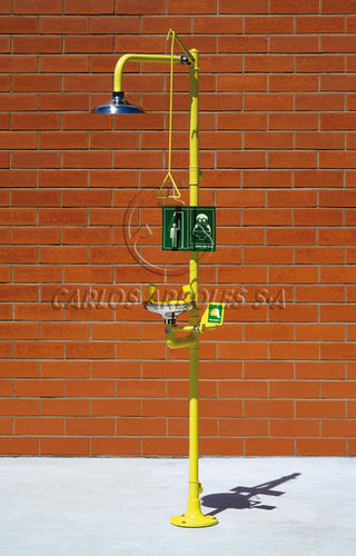 Douche de sécurité sur pied - 4220 SS - Carlos Arboles S.A. - en plastique / avec douche oculaire / automatique