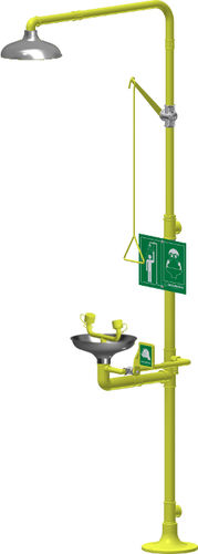 Douche de sécurité sur pied - 4225 SS - Carlos Arboles S.A. - en plastique / avec douche oculaire / automatique