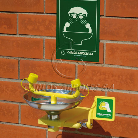 Douche oculaire murale - 2210 SS - Carlos Arboles S.A. - en plastique / d'intérieur / automatique