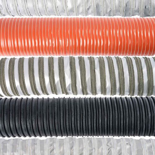 Tuyau flexible pour gaz d'échappement - AG series - Fumex - en fibre de verre / en acier / en silicone