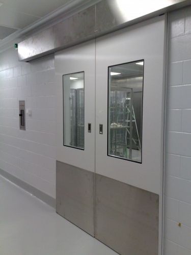 Porte coulissante - K series - Dortek Ltd. - en PRV / pour salle blanche / industrielle