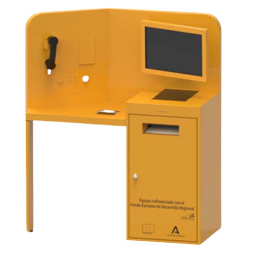Terminal interactif - eHelp - Grupo Eos Ibérica - à écran tactile capacitif / sur pied / Intel® Celeron®