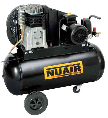 Compresseur à piston - B3800B/100 CT3 - NUAir compressors - d'air / à moteur électrique / sur roulette