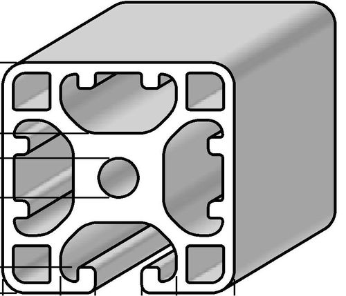 Profilé en aluminium - PRO4040L3N - Alváris Profile Systems GmbH - rainuré / léger / fermé