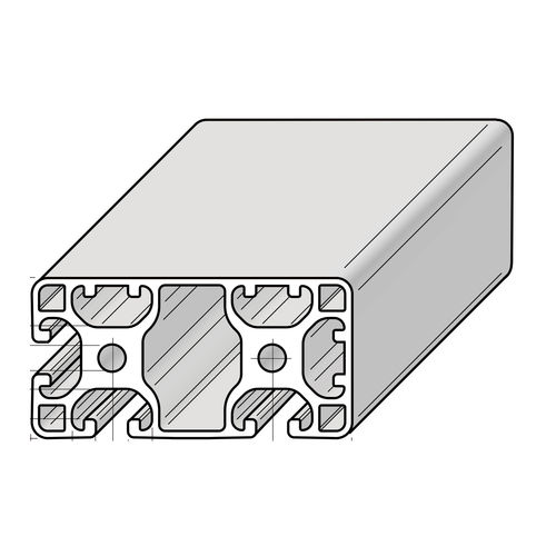 Profilé en aluminium - PRO8040L3N90 - Alváris Profile Systems GmbH - rainuré / rectangulaire / léger