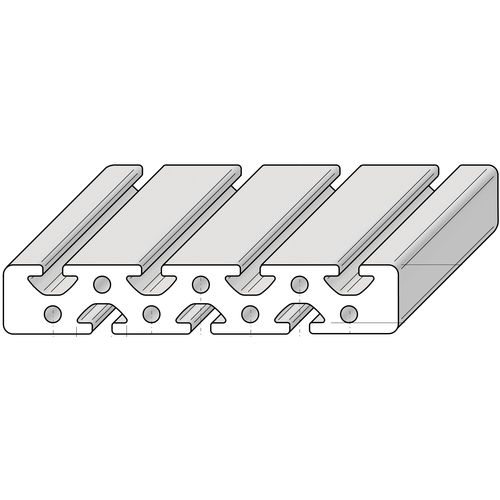 Profilé en aluminium - PRO16028 - Alváris Profile Systems GmbH - rainuré / plat / rectangulaire