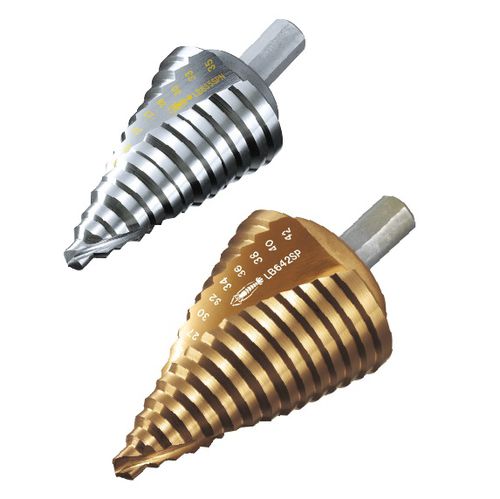 Foret étagé - LBSP(N) series - Lobtex Co., Ltd. - plaquette de coupe / pour acier / HSS-TiN