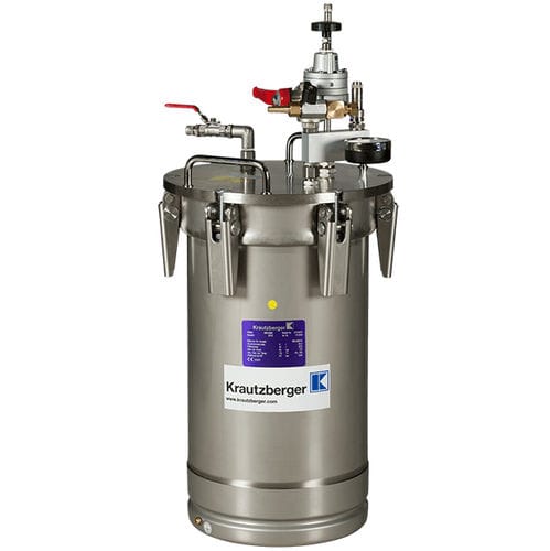 Réservoir d'alimentation - Krautzberger - pour peintures et revêtements / pour pistolet à peinture / en acier inoxydable