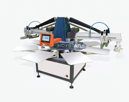 Machine de sérigraphie automatique - GW-2C-8S - Dongguan Hoystar Printing Machinery Co.,Ltd - à 2 couleurs / pour textiles