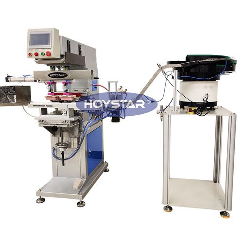Machine de tampographie à encrier fermé - GW-P2-C - Dongguan Hoystar Printing Machinery Co.,Ltd - entièrement automatique / à 2 couleurs / pour bouchons