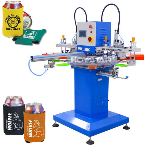 Machine de sérigraphie automatique - GW-200TRS-C - Dongguan Hoystar Printing Machinery Co.,Ltd - à 2 couleurs / pour manchons de canette / pour koozies