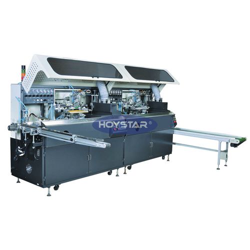 Machine de sérigraphie automatique - GW-2A-UV - Dongguan Hoystar Printing Machinery Co.,Ltd - entièrement automatique / à 2 couleurs / pour bouteilles en verre