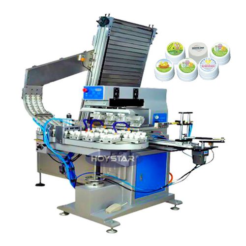 Machine de tampographie entièrement automatique - GW-M4/ST - Dongguan Hoystar Printing Machinery Co.,Ltd - à 4 couleurs / pour bouchons / avec écran tactile