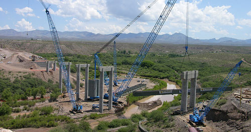 Grue sur chenilles - LAMPSON TRANSI-LIFT® 1000/1100 - Lampson crane - treillis / pour chantier / de chargement