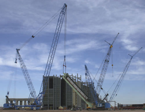 Grue sur chenilles - LAMPSON TRANSI-LIFT® 350/500 - Lampson crane - à flèche / treillis / pour chantier