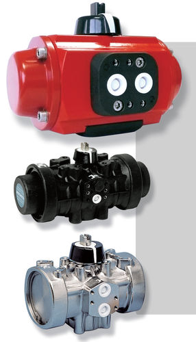 Actionneur de vanne pneumatique - P series - VALPES - rotatif / à piston / double effet