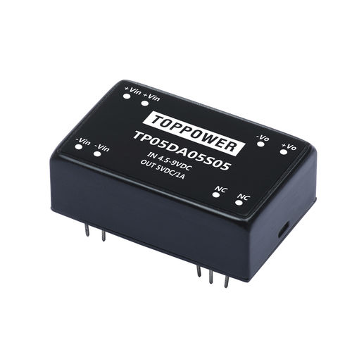 Convertisseur DC/DC plage de tension d'entrée 4:1 - TP05DA series - Guangzhou Top Power Electronics Technology Co.,Ltd - plage de tension d'entrée 2:1 / DIP