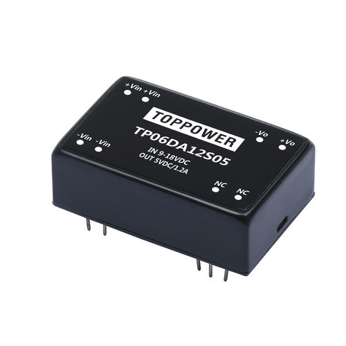 Convertisseur DC/DC DIP - TP06DA series - Guangzhou Top Power Electronics Technology Co.,Ltd - plage de tension d'entrée 4:1 / plage de tension d'entrée 2:1