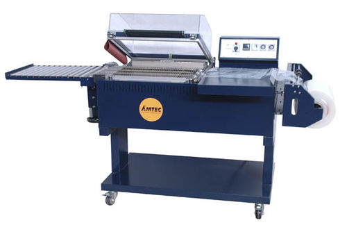 Machine d'emballage semi-automatique - max. 450 x 300 mm, 12 - 17 p/min | W17-LA - AMTEC Packaging Machines - sous film thermorétractable / à cloche