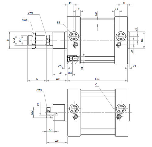 Vérin pneumatique - UDM - ARTEC SRL - double effet / ISO