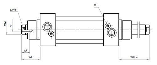 Vérin pneumatique - YDMP - ARTEC SRL - à double tige / double effet / en acier inoxydable