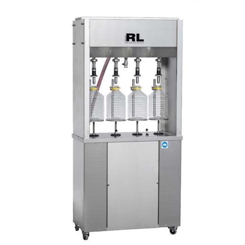 Remplisseuse semi-automatique - RLPT-2 - Rizzolio s.r.l - pour bouteilles PET / de bidons / d'eau