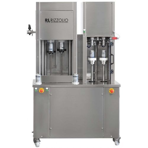 Machine de remplissage semi-automatique - COMPACTBLOCK 2-2-2 - Rizzolio s.r.l - de canettes / pour liquides / pour l'industrie agroalimentaire