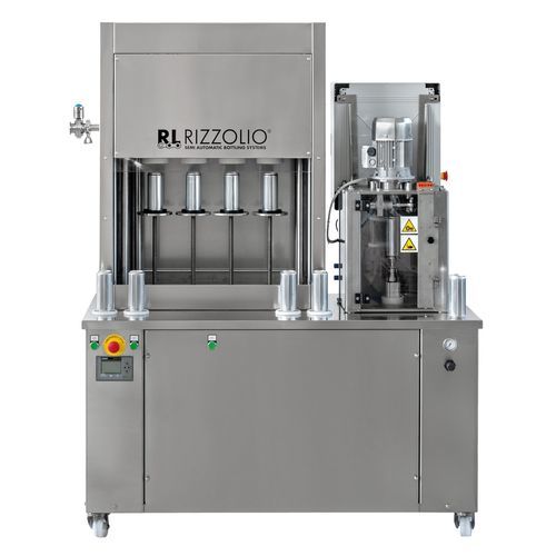 Machine de remplissage semi-automatique - COMPACTBLOCK 6-6-2 - Rizzolio s.r.l - de canettes / pour liquides / pour l'industrie agroalimentaire
