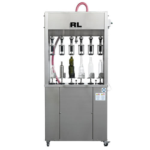 Machine de remplissage semi-automatique - RLVT-6 - Rizzolio s.r.l - pour bouteilles en verre / multi contenant / gravitaire