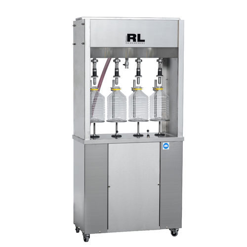 Remplisseuse semi-automatique - RLPT-4 - Rizzolio s.r.l - pour bouteilles PET / de bidons / pondérale