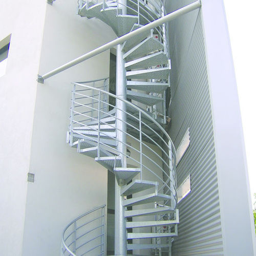 Escalier en colimaçon - LINEA - JK TECHNIC - métallique / de chantier / de secours