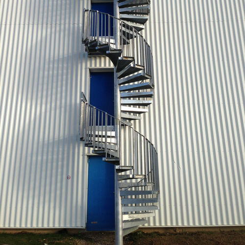 Escalier en colimaçon - BARO - JK TECHNIC - métallique / de chantier / de secours