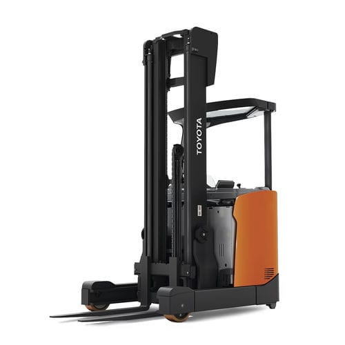 Chariot élévateur à mât rétractable avec cabine basculante - RRE H series - Toyota Industrial Equipment - électrique / à position assise de côté / pour entrepôt frigorifique