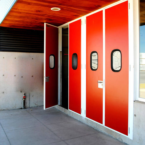 Porte avec charnière - Infraca - en acier inoxydable / en acier / PVC