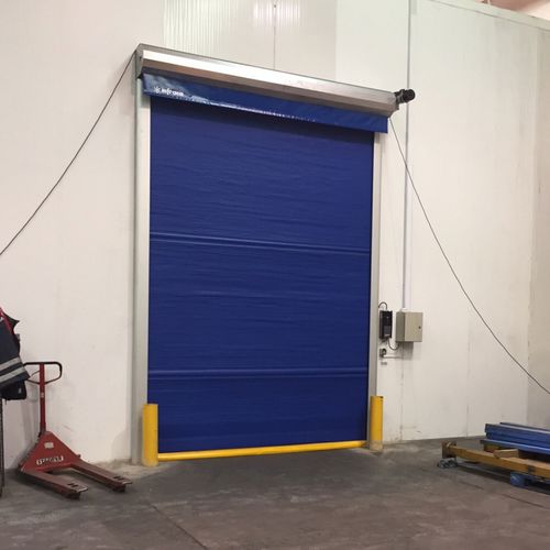 Porte à enroulement - Infraca - en aluminium anodisé / pour l'intérieur / industrielle