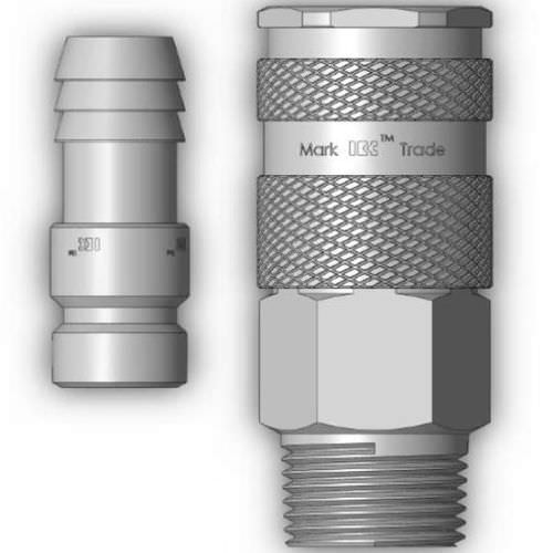 Raccord rapide - 408  - Ningbo Parmicro Fluid Technology CO.,LTD - pneumatique / cannelé / en laiton nickelé