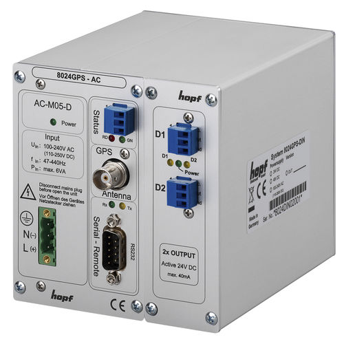Serveur de temps sur rail DIN - 8024GPS - hopf Elektronik GmbH - NTP / GPS / IRIGB