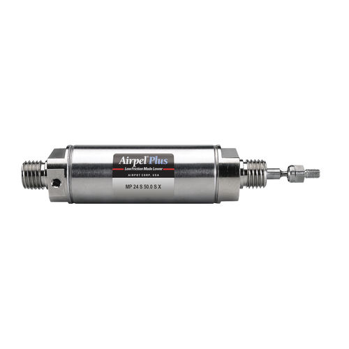 Vérin pneumatique - MP24S-SX - Airpot - à tige traversante / simple effet / à faible frottement