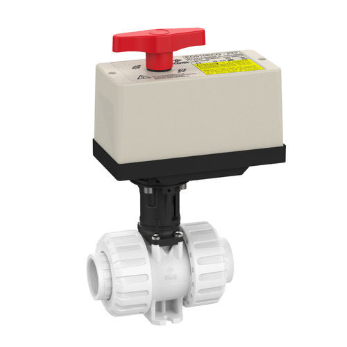 Vanne à boisseau sphérique - M1 - Praher Plastics Austria GmbH - à actionneur électrique / à bride / filetée