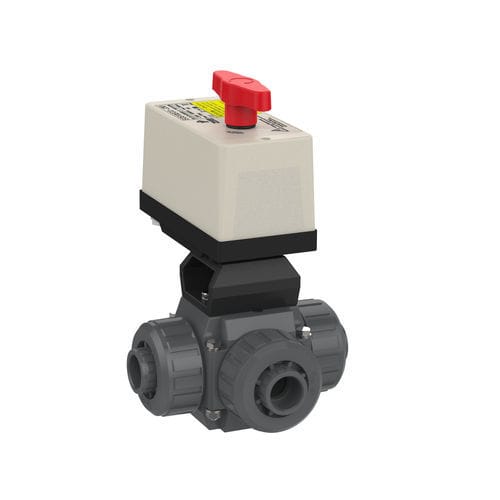 Vanne à boisseau sphérique - S4 - Praher Plastics Austria GmbH - à commande électrique / pour eau potable / à bride