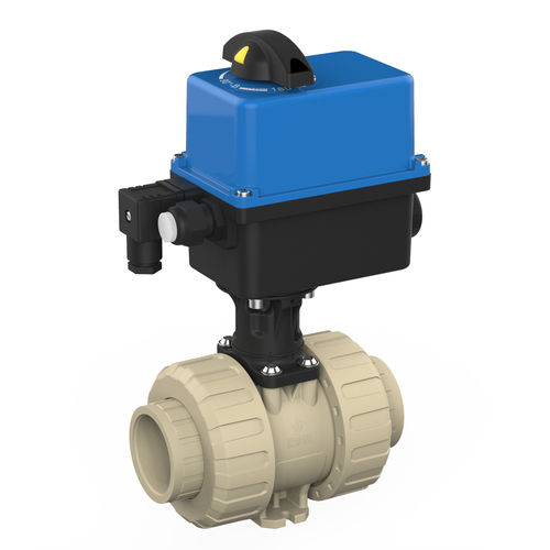 Vanne à boisseau sphérique - M1  - Praher Plastics Austria GmbH - à actionneur électrique / pour eau potable / à bride